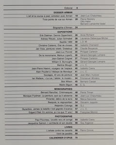 Opus International, n°116, novembre-décembre 1989. Arman.
