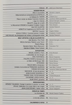 Opus International, n°119, mai-juin 1990. Milan. . ECO (Umberto). GASSIOT-TALABOT (Gérald). DRIGNONE (Patricia). DORAZIO (Piero). PALAZZOLI (Daniela). ...