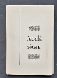 L'ecclésiaste.