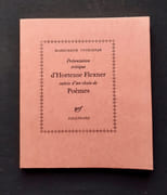 Présentation critique d'Hortense Flexner suivie d'un choix de poèmes.  par YOURCENAR (Marguerite). FLEXNER (Hortense).  - Image 1