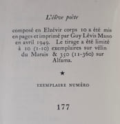 L’élève poète. par BELLEVAL (Guy de).  (Guy Lévis Mano) - Image 2
