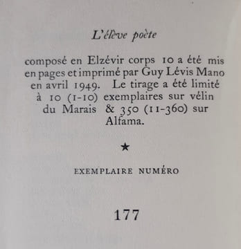 L’élève poète.. BELLEVAL (Guy de). (Guy Lévis Mano)