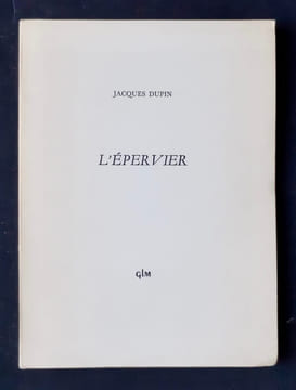 L'épervier. . DUPIN (Jacques). 