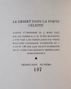 Le désert dans la porte céleste.  par EL KAYEM (Henri). PLAUT (Eva).  - Image 2