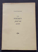 12 poèmes pour un secret.  par DE BAYSER (Yves).  - Image 1