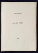 Ma seule écriture.  par LAFONT (Maryse).  - Image 3