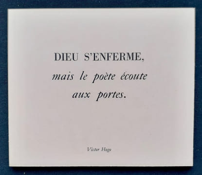 Dits : W. Blake, Dostoievski, V. Hugo, Ibsen, Kafka, Lichtenberg, Pasteur, Plaute, J. Rigaud, Shakespeare, Swift, Tagore, Proverbe persan, Proverbe ...