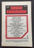 Cause commune. N&deg;1, mai 1972. . PEREC (Georges). DUVIGNAUD (Jean). VIRILIO (Paul). LEFEBVRE (Henri). LAINE (Pascal). MAILLET (Fran&ccedil;oise). DESANTI ...