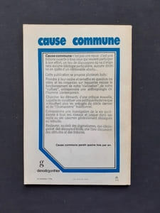 Cause commune. N°6, avril 1973