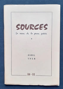 Sources. La revue de la jeune poésie, avril 1958, n°10-11. Hommage à Lorca.