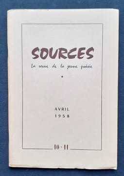 Sources. La revue de la jeune poésie, avril 1958, n°10-11. Hommage à Lorca. . GARCIA LORCA (Federico). ALBERTI (Rafaël). MANOLL (Michel). BRETON ...