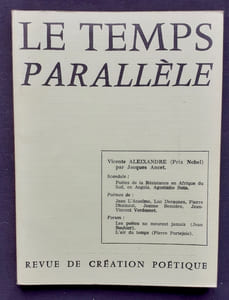 Le Temps parallèle, revue de création poétique, n°16, mars 1978.