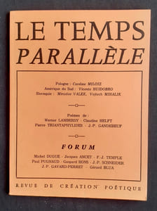 Le Temps parallèle, revue de création poétique, n°31, décembre 1981.