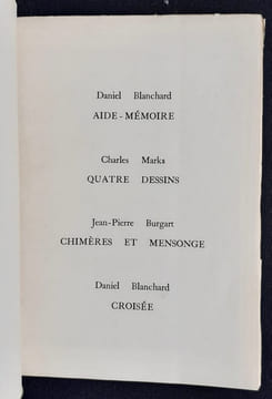 Liasse, premier numéro, août 1975. . BLANCHARD (Daniel). MARKS (Charles). BURGART (Jean-Pierre).
