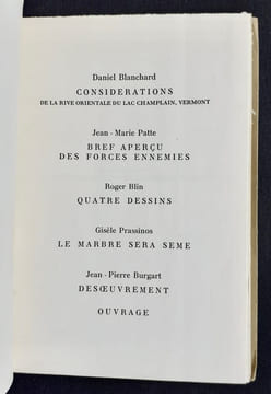 Liasse, 4ème numéro, décembre 1978. . BURGART (Jean-Pierre). BLANCHARD (Daniel). TONKA (Hubert).