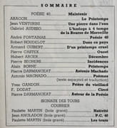 Poésie 40 : n°1. par ARAGON (Louis). VENTURINI (Jean). AUDISIO (Gabriel). FONTAINAS (André). HOUDELOT (Robert). GUIBERT (Armand). CASTEX (Pierre). ARGER (Hubert). SEGHERS (Pierre). BORNE (Alain). DARMANGEAT (Pierre). MACHADO (antonio). GANDON (Yves). DODAT (F.). MARTIN (Paulette).  - Image 2