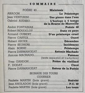 Poésie 40 : n°1.