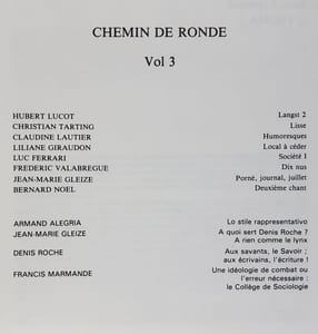 Chemin de ronde : n°3, premier trimestre 1983.