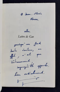 Lettre de Gao. . VERNET (Joël).