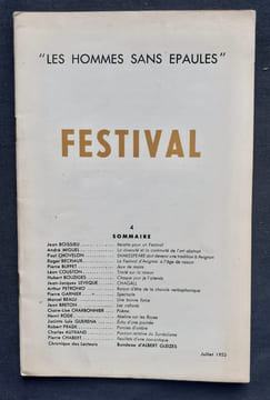 Les hommes sans épaules : cahier bimestriel de poésie et de littérature n°4 - juillet 1953. Festival. . BOISSIEU (Jean). MIGUEL (andré). CHOVELON ...