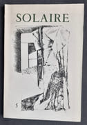Solaire. Revue trimestrielle de poésie. N°5, mai 1974.  par SOCARD (Gilbert). AMY (Bernard). ARTMANN (Hans Carl). DUBOURG (Sabine). GUILLAUME (Louis). LEPAGE (Jacques). NEVEU (Gérald). SARRE (Jean-Luc). SPILMONT (Jean-Pierre). TROLLIET (Gilbert). VEILLON (Margot). GEAY (Jean-Pierre). DAILLIE (René). - Image 1