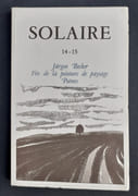 Fin de la peinture de paysage. Poèmes. Solaire. Revue trimestrielle de poésie. N°14-15, automne 1976.  par BECKER (Jürgen). DAILLIE (René).