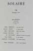 Solaire. Revue trimestrielle de po&eacute;sie. N&deg;16, printemps 1977. . MALRIEU (Jean). DUBOURG (Sabine). CARON (Francine). HOYAUX (Lucienne). JOUANARD (Gil). ...