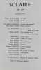 Solaire. Revue trimestrielle de po&eacute;sie. N&deg;18-19, automne 1977. . BONNEFOY (Yves. MIZON (Luis). ALEIXANDRE (Vicente). KUNZE (Reiner). TACHE ...