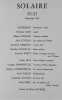 Solaire. Revue trimestrielle de po&eacute;sie. N&deg;20-21, printemps 1978.. ALDEBARAN. WHITE (Kenneth). ZINS (C&eacute;line). GUEZ (Christian). LEVEQUE (Alain). ...