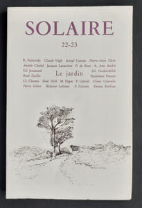 Solaire. Revue trimestrielle de poésie. N°22-23, automne 1978.