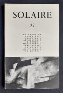 Solaire. Revue trimestrielle de poésie. N°27 décembre 1979.