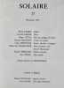 Solaire. Revue trimestrielle de po&eacute;sie. N&deg;27 d&eacute;cembre 1979. . CAMUS (Albert). MAISONSEUL (Jean de). GASPAR (Lorand). LITTLE (Roger). IMAZITEN ...