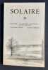 Solaire. Revue trimestrielle de po&eacute;sie. N&deg;30, automne 1980. . VIGEE (Claude). ROUGIER (Henry). DHAINAUT (Pierre). MAULPOIX (Jean-Michel). TACHE ...