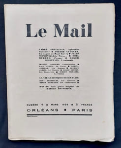 Le Mail, revue de littérature, d’art et de critique: n°4, mars 1928.