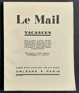 Le Mail, revue de littérature, d’art et de critique: n°8-9, juillet-aout 1928. Vacances.