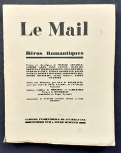 Le Mail, cahiers trimestriels de littérature: n°17, été 1931. Héros romantiques.