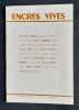 Encres vives : n&deg;60, printemps 1967. . TIXIER (Jean-Marc). TREMBLAY (Gemma). TESSA(Francis). DIGUE (Michel). SANTERRE (Bernard). MOMEUX (ROBERT). ...