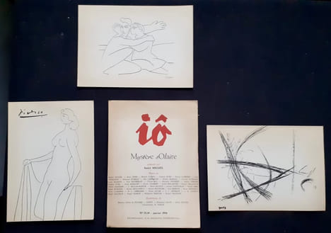 Io, n°13-14, janvier 1954. Mystère solaire, présenté par André Miguel. . CHAR (René). PICASSO (Pablo). GILOT (Françoise). GOETZ (Henri). MANOLL ...