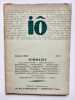 Io, revue des lettres et des arts, n&deg;9, octobre 1952. . OSWALD (Pierre-Jean). BEAUGENCY (Michel). DELISSE (Louis-Fran&ccedil;ois). SANDRE (Yves). SIMEON ...