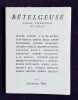 B&eacute;telgeuse. Cahier trimestriel de po&eacute;sie, n&deg;3, automne 1966. . BLANCHARD (Andr&eacute;). DUMAINE (Philippe). MELIK (Rouben). TROLLIET (Gilbert). MOUSSARIE ...