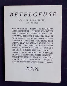 Bételgeuse. Cahier trimestriel de poésie, n°30, premier trimestre 1975.