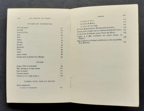 Les portes de toile. Figures. Figures et non figures. Etudes. Poèmes pour voir et revoir. . TARDIEU (Jean) -