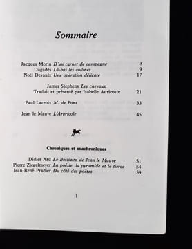 Plein Chant, n°10, juillet-août 1982. Carnets de campagnes. . MORIN (jacques). DAGADES. DEVAULX (Noël). STEPHENS (James). LACROIX (Paul). LE MAUVE ...