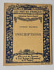 Inscriptions. . MAURRAS (Charles). 