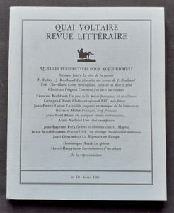 Quai Voltaire. Revue littéraire. N°10, hiver 1994. Quelles perspectives pour aujourd’hui ?