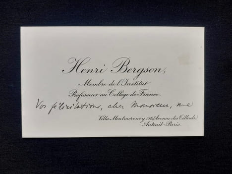 Henri Bergson Prix Nobel de Littérature 1927. Autographes à propos de la rédaction de son discours de réception à Stockholm en décembre 1928.. BERGSON ...