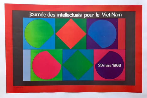 Journée des intellectuels pour le Vietnam. 23 mars 1968.. VASARELY (Victor). 