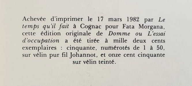 Domme ou l'essai d'occupation.