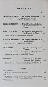 Critique. Revue générale des publications françaises et étrangères. N°37, juin 1949.