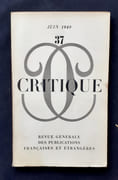 Critique. Revue générale des publications françaises et étrangères. N°37, juin 1949. par BATAILLE (Georges). MOUNIN (Georges). LEIBOWITZ (René). KLOSSOWSKI (Pierre). BAYET (Jean). WEIL (Eric).  - Image 2